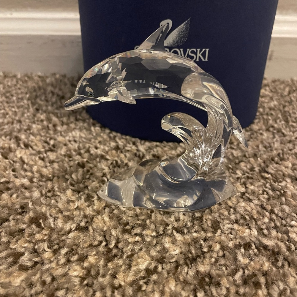 Swarovski Crystal Dolphin Figurine 7644 NR 000 001